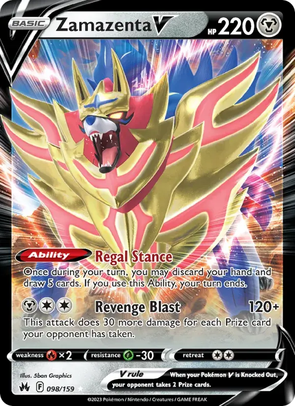 Zamazenta V - 098/160 - Crown Zenith