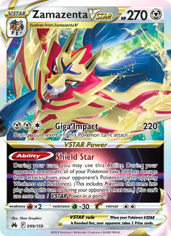 Zamazenta VSTAR - 099/160 - Crown Zenith
