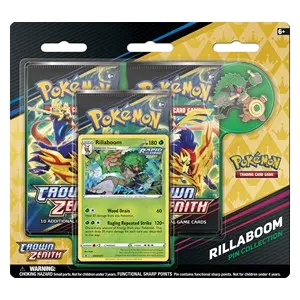 Crown Zenith: Rillaboom Pin Collection 3-Pack Blister