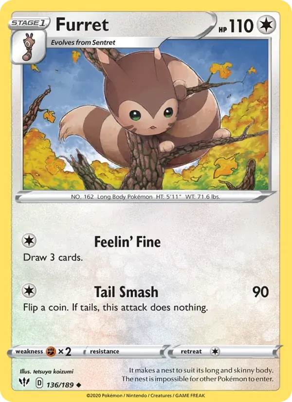Furret - 136/201 - Darkness Ablaze