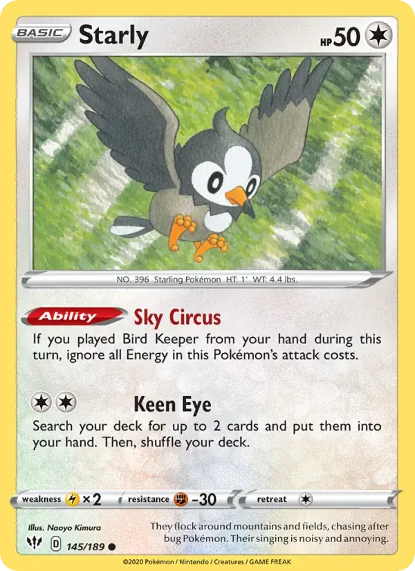 Starly - 145/201 - Darkness Ablaze