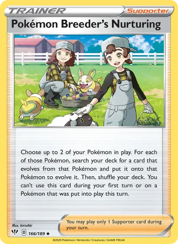 Pokémon Breeder's Nurturing - 166/201 - Darkness Ablaze