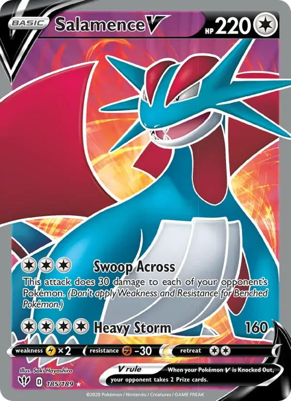 Salamence V - 185/201 - Darkness Ablaze