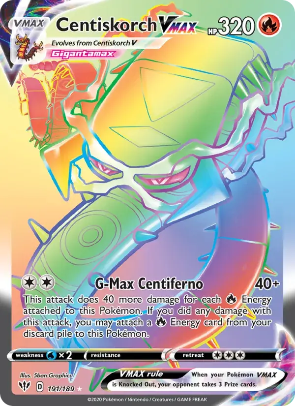 Centiskorch VMAX - 191/201 - Darkness Ablaze