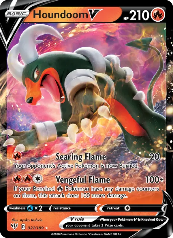 Houndoom V - 21/201 - Darkness Ablaze