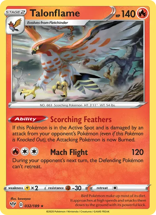 Talonflame - 32/201 - Darkness Ablaze