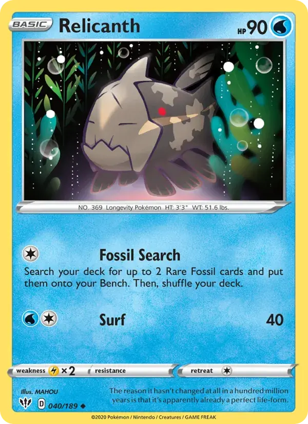 Relicanth - 40/201 - Darkness Ablaze