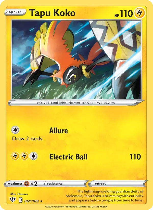 Tapu Koko - 61/201 - Darkness Ablaze