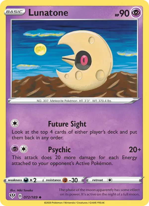 Lunatone - 72/201 - Darkness Ablaze