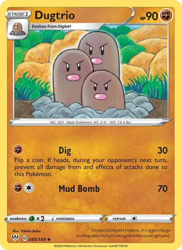 Dugtrio - 85/201 - Darkness Ablaze