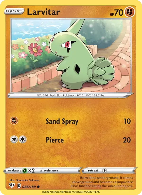 Larvitar - 86/201 - Darkness Ablaze