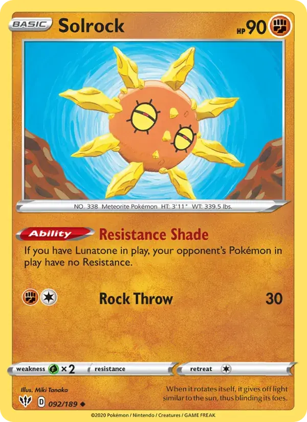 Solrock - 92/201 - Darkness Ablaze