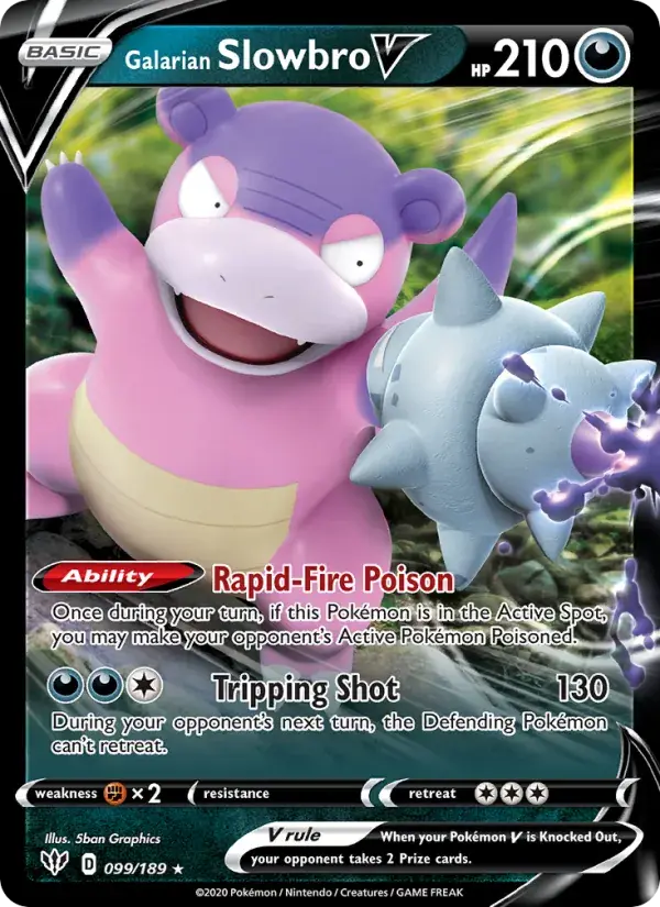 Galarian Slowbro V - 99/201 - Darkness Ablaze