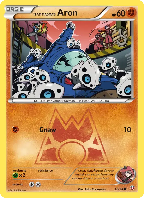 Team Magma's Aron - 12/34 - Double Crisis