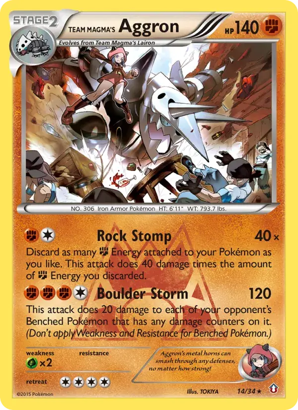 Team Magma's Aggron - 14/34 - Double Crisis