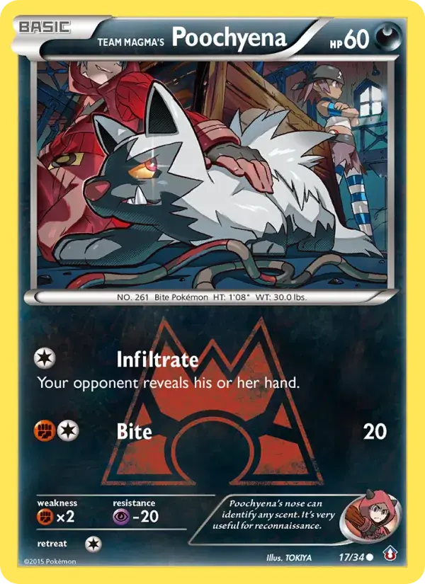 Team Magma's Poochyena - 17/34 - Double Crisis