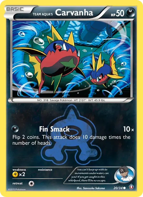 Team Aqua's Carvanha - 20/34 - Double Crisis