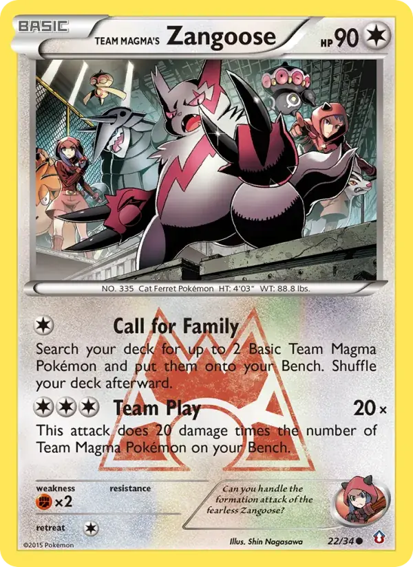 Team Magma's Zangoose - 22/34 - Double Crisis