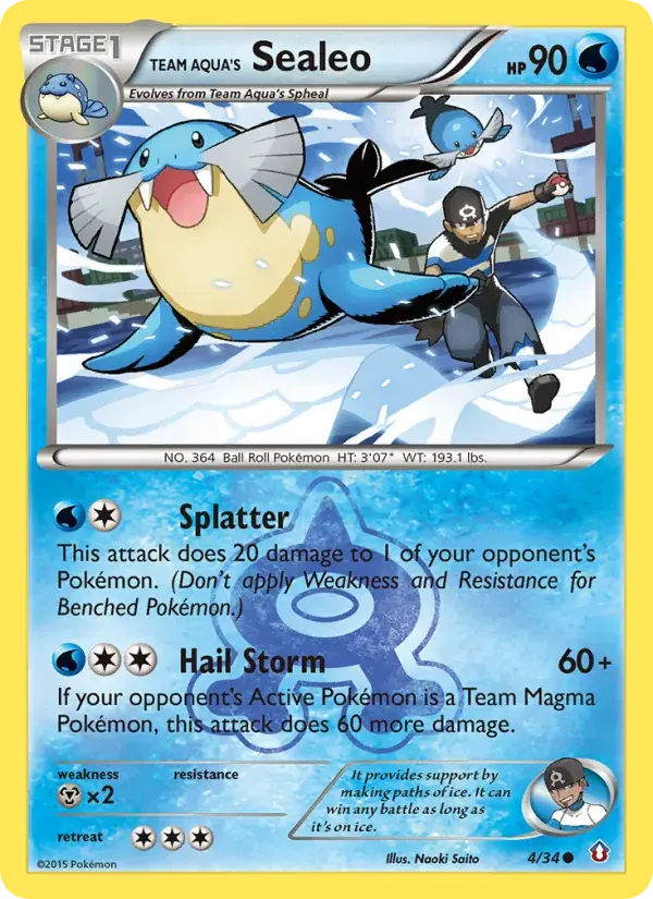 Team Aqua's Sealeo - 4/34 - Double Crisis