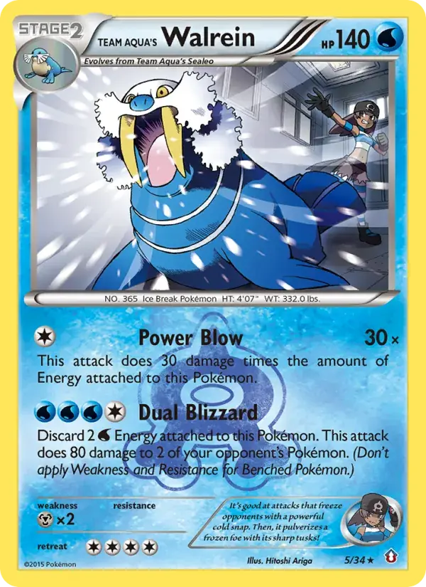 Team Aqua's Walrein - 5/34 - Double Crisis
