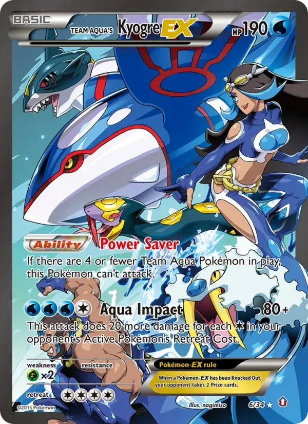 Team Aqua's Kyogre EX - 6/34 - Double Crisis