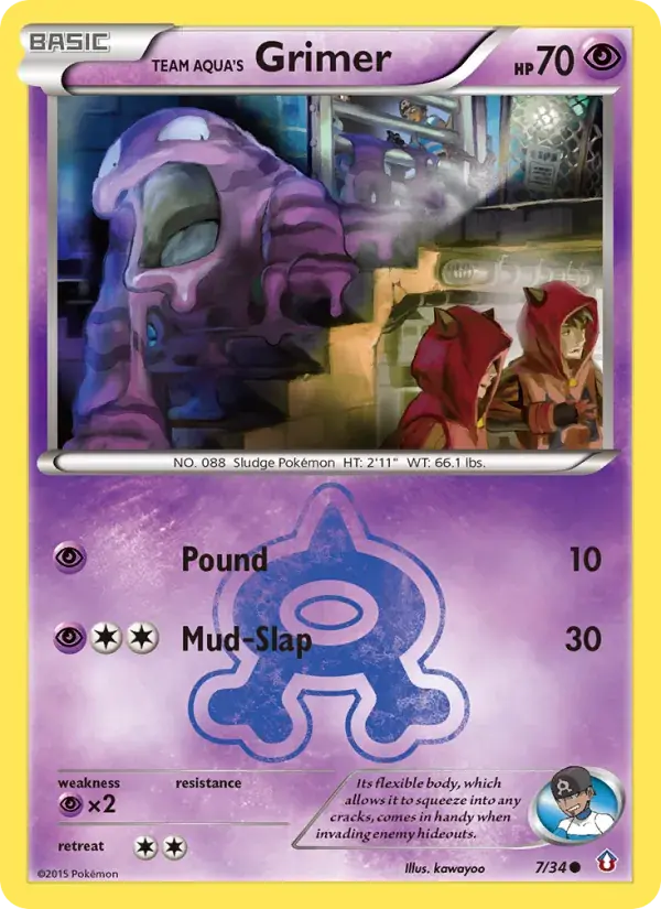 Team Aqua's Grimer - 7/34 - Double Crisis
