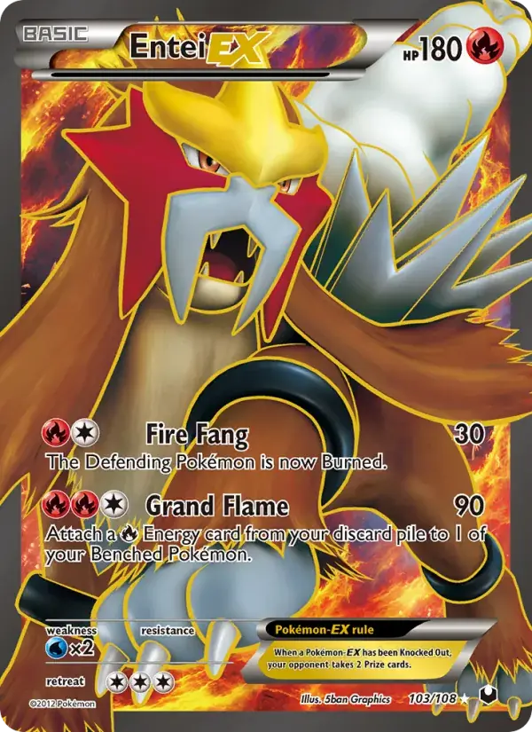 Entei-EX - 103/111 - Dark Explorers
