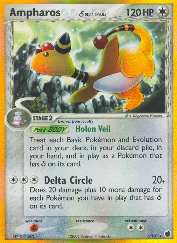 Ampharos δ - 1/101 - Dragon Frontiers