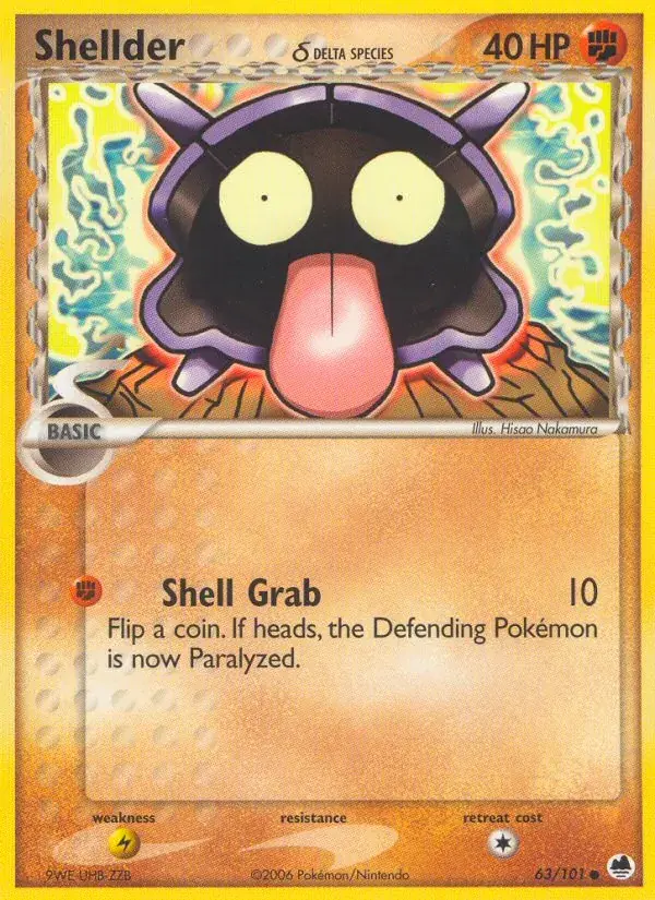 Shellder δ - 63/101 - Dragon Frontiers