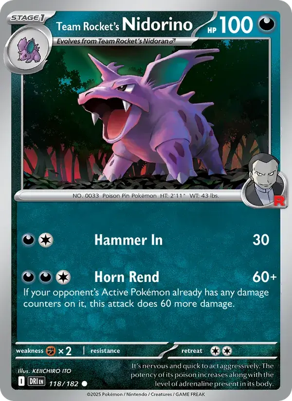 Team Rocket's Nidorino - 118/244 - Destined Rivals