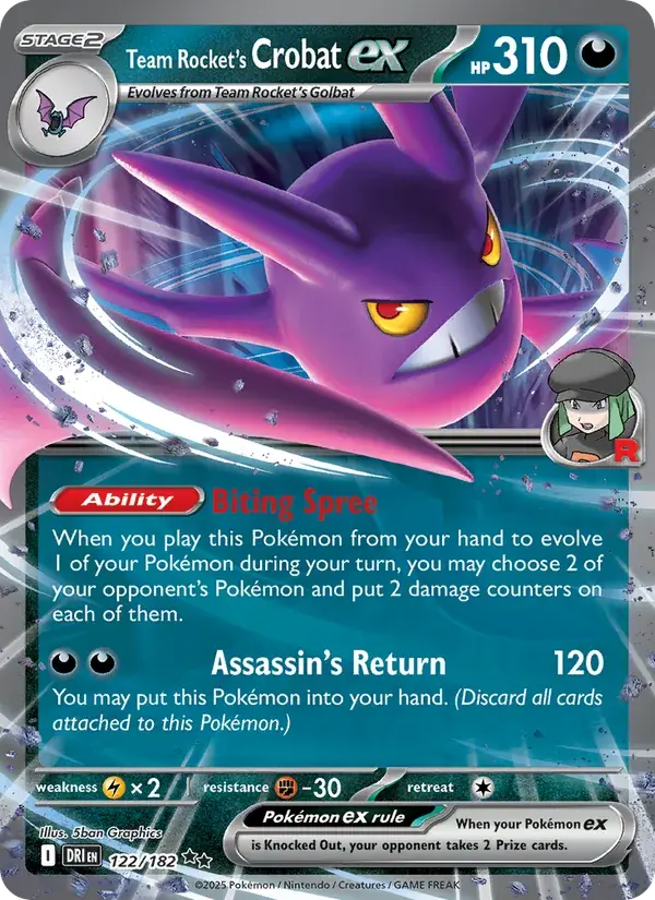 Team Rocket's Crobat ex - 122/244 - Destined Rivals
