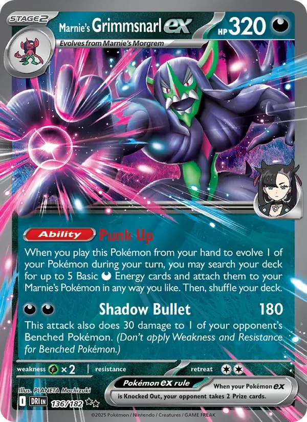 Marnie's Grimmsnarl ex - 136/244 - Destined Rivals