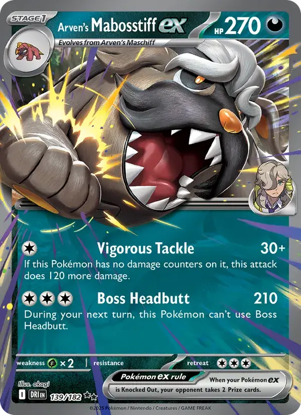Arven's Mabosstiff ex - 139/244 - Destined Rivals