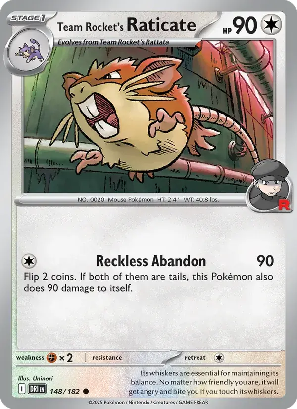 Team Rocket's Raticate - 148/244 - Destined Rivals