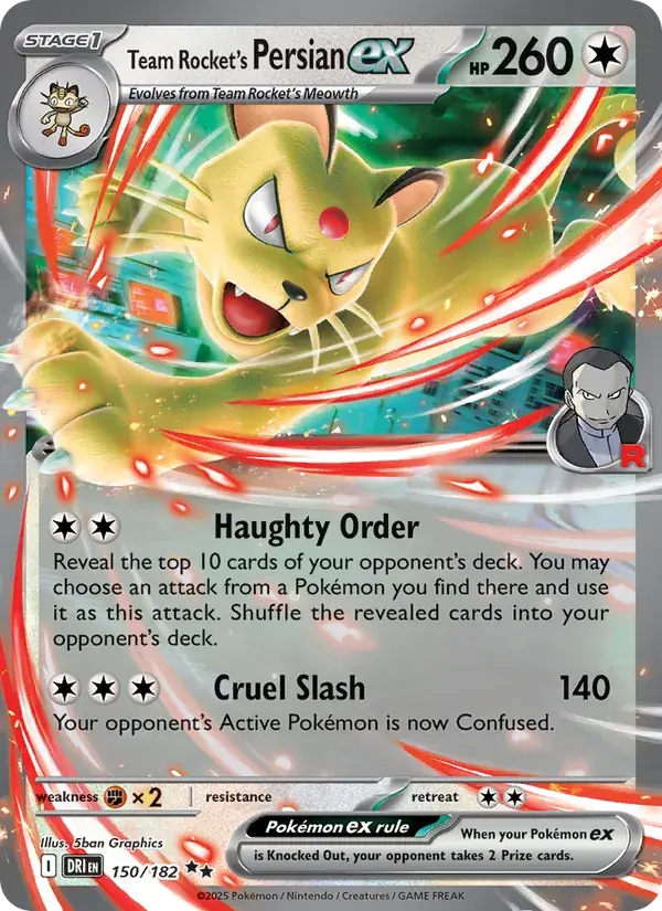 Team Rocket's Persian ex - 150/244 - Destined Rivals