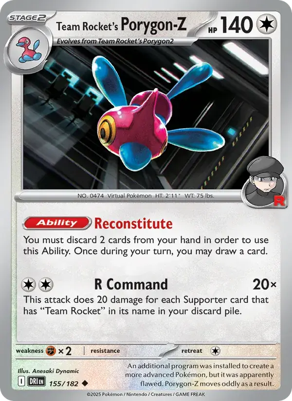 Team Rocket's Porygon-Z - 155/244 - Destined Rivals