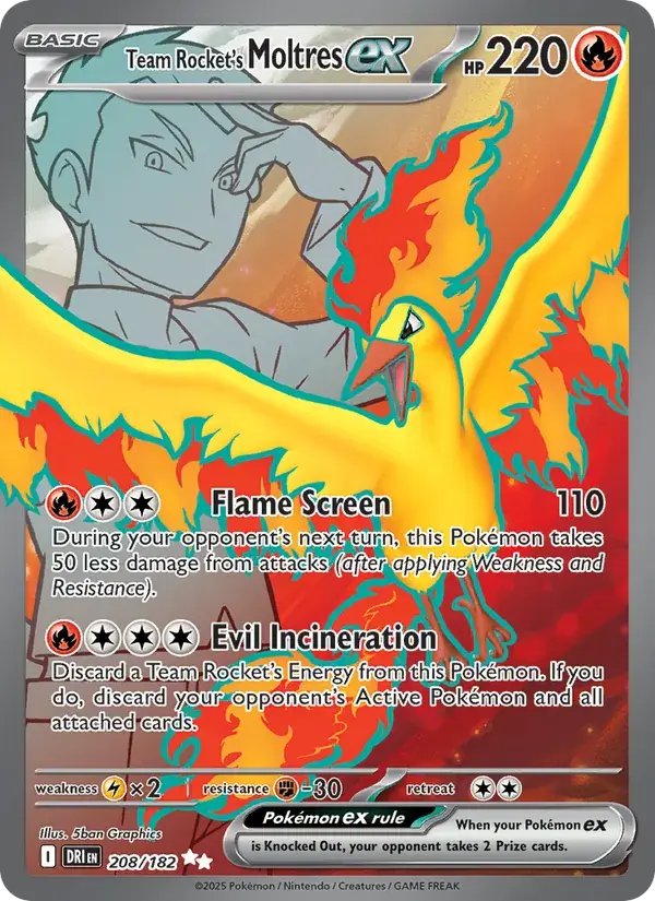 Team Rocket's Moltres ex - 208/244 - Destined Rivals
