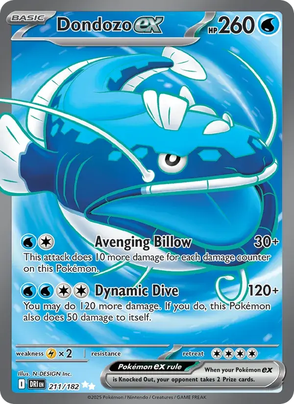Dondozo ex - 211/244 - Destined Rivals