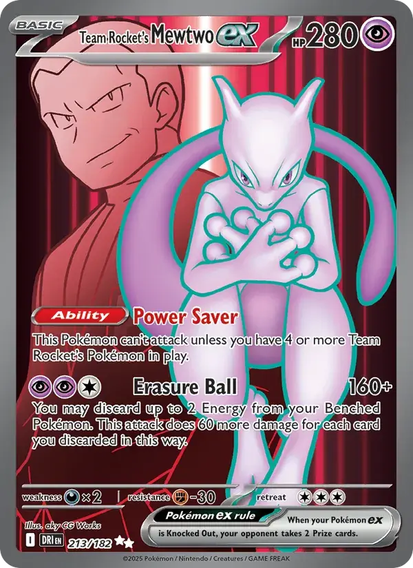 Team Rocket's Mewtwo ex - 213/244 - Destined Rivals