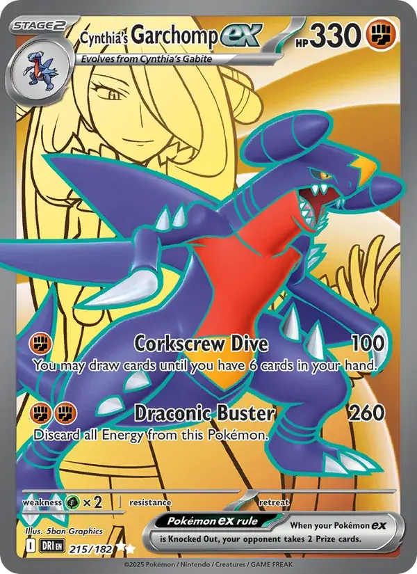 Cynthia's Garchomp ex - 215/244 - Destined Rivals
