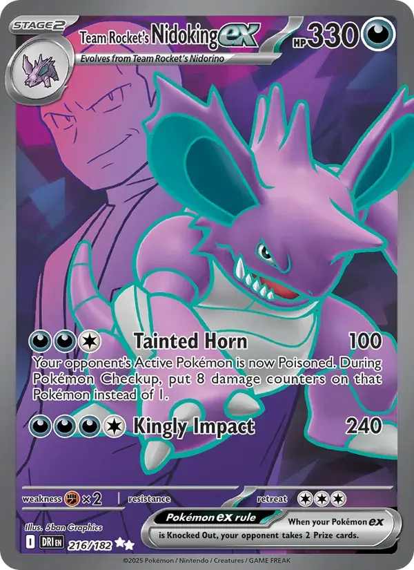 Team Rocket's Nidoking ex - 216/244 - Destined Rivals