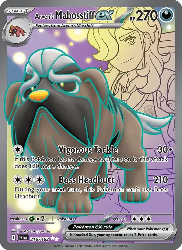 Arven's Mabosstiff ex - 218/244 - Destined Rivals