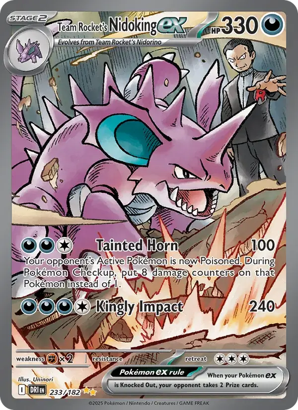 Team Rocket's Nidoking ex - 233/244 - Destined Rivals
