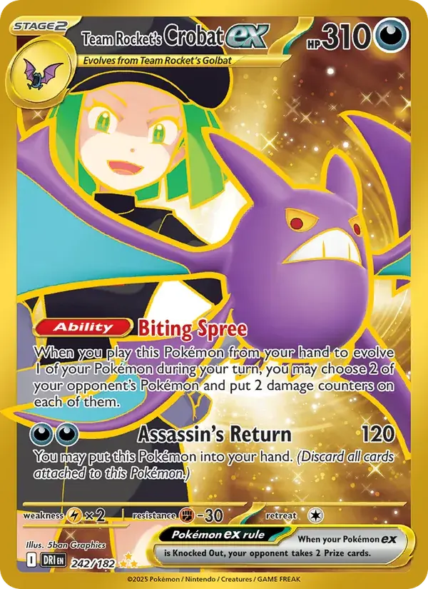 Team Rocket's Crobat ex - 242/244 - Destined Rivals