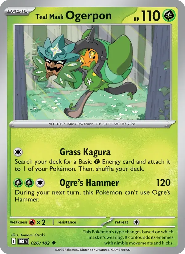 Teal Mask Ogerpon - 026/244 - Destined Rivals