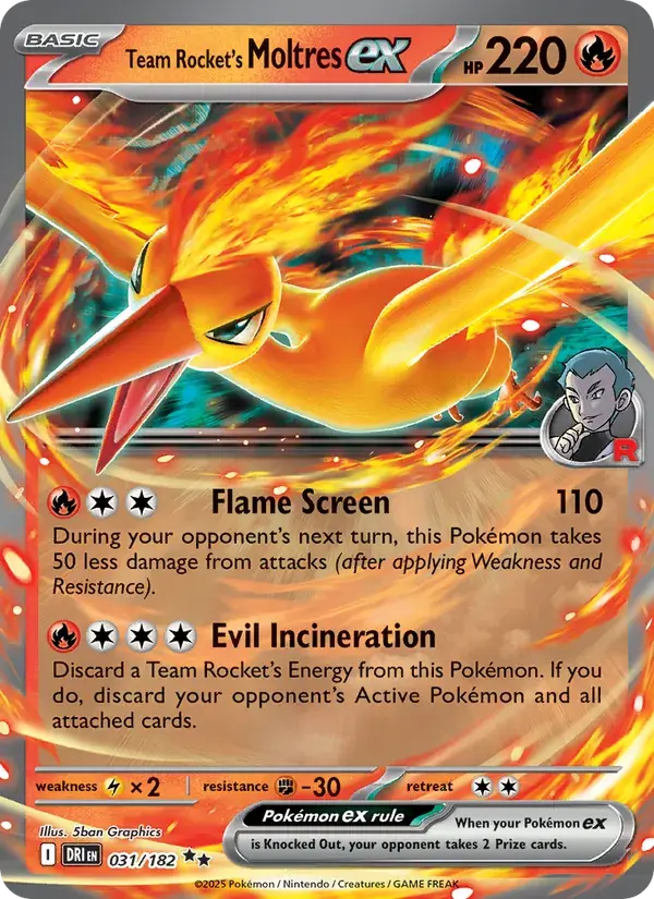 Team Rocket's Moltres ex - 031/244 - Destined Rivals