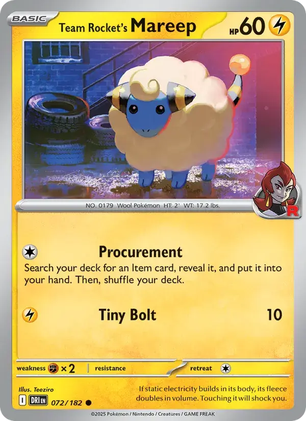 Team Rocket's Mareep - 072/244 - Destined Rivals