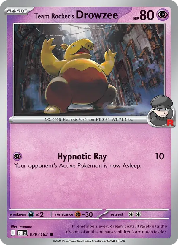 Team Rocket's Drowzee - 079/244 - Destined Rivals