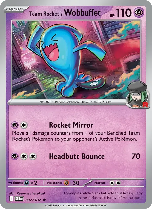 Team Rocket's Wobbuffet - 082/244 - Destined Rivals