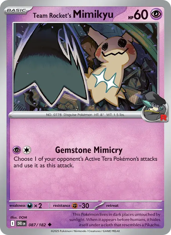 Team Rocket's Mimikyu - 087/244 - Destined Rivals